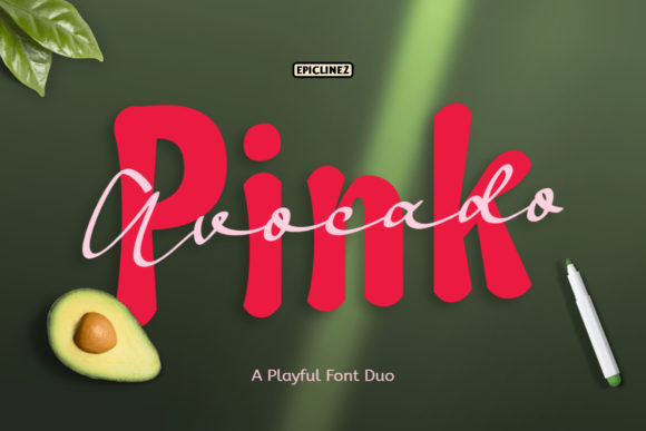Pink Avocado Font for Creative Brands