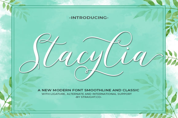 Stacylia Font: Elegant Script for Editorial Design